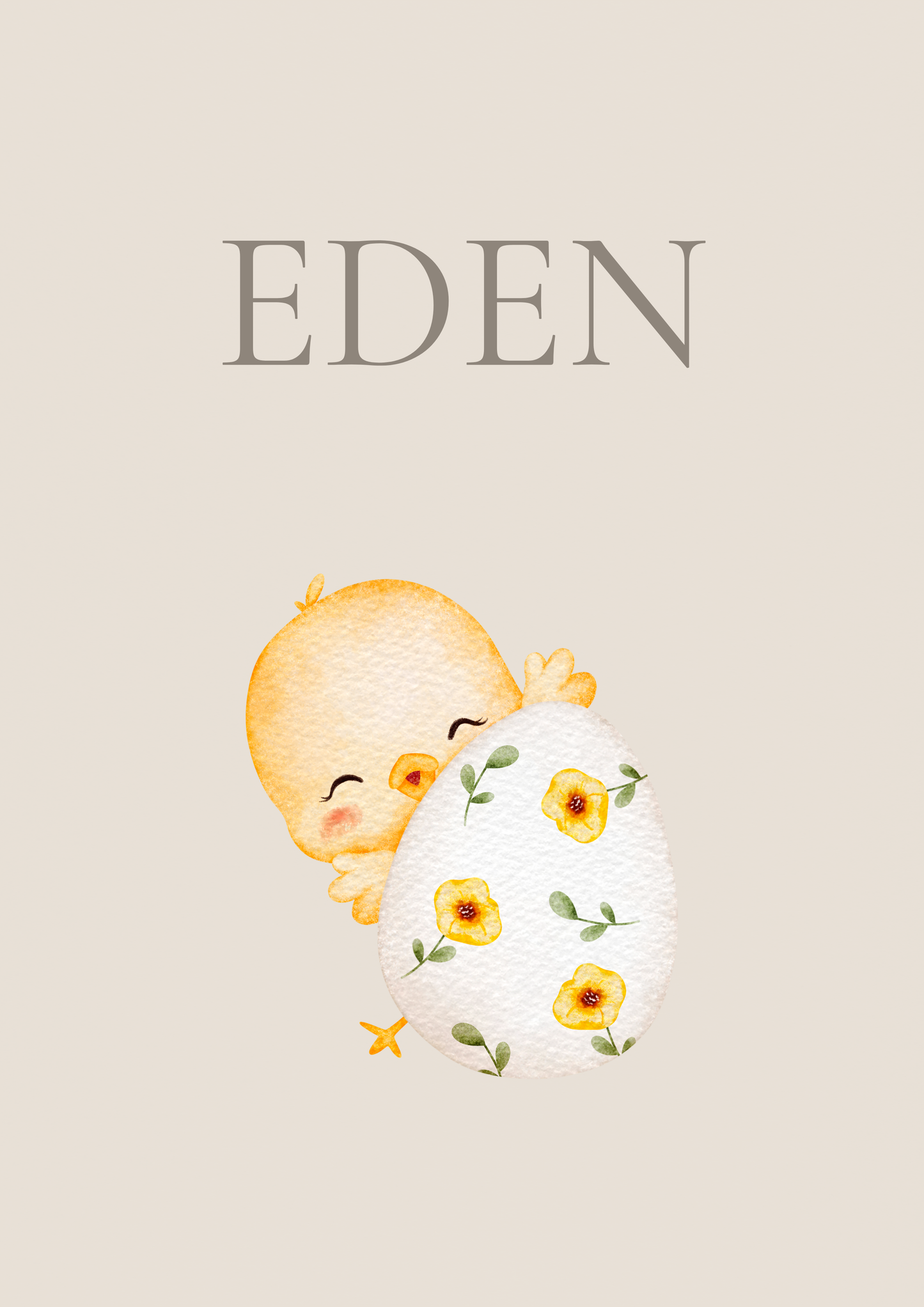 Affiche personnalisée bébé/enfant – Collection Pâques 🐣